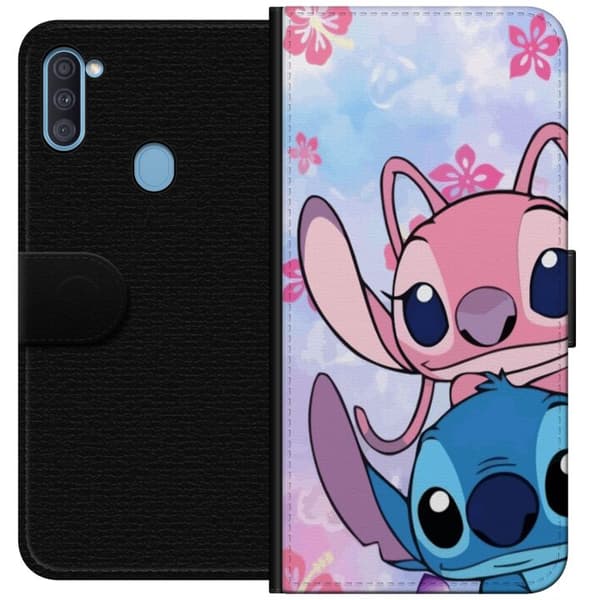 Samsung Galaxy A11 Tegnebogsetui Stitch & Angel
