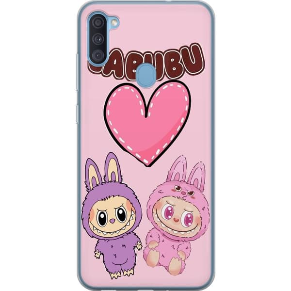 Samsung Galaxy A11 Gennemsigtig cover Labubu Pink Monster