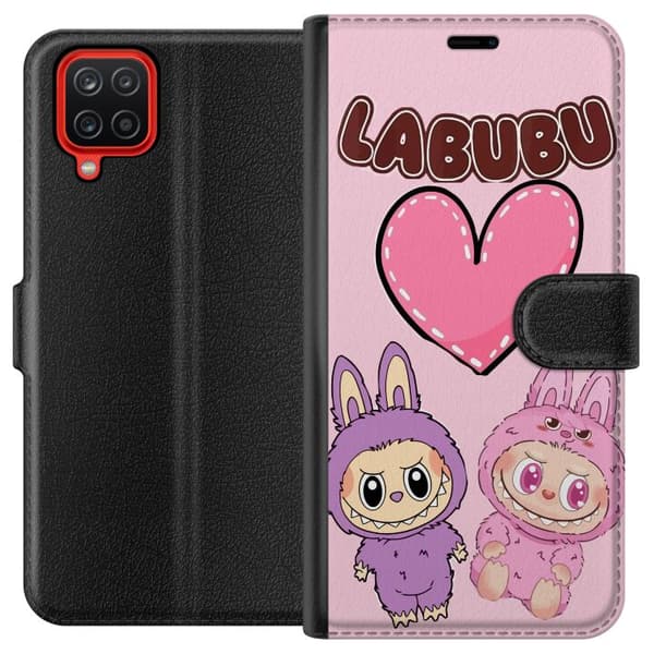 Samsung Galaxy A12 Lommeboketui Labubu Pink Monster