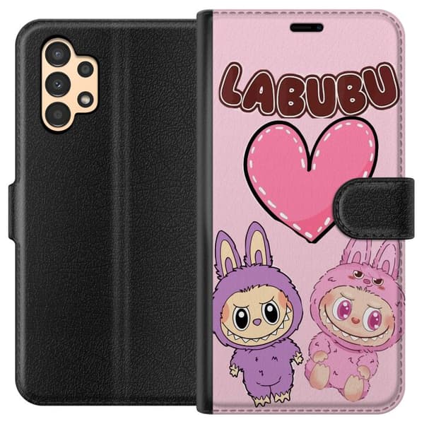 Samsung Galaxy A13 Lompakkokotelo Labubu Pink Monster