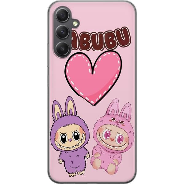 Samsung Galaxy A15 5G Gjennomsiktig deksel Labubu Pink Monster