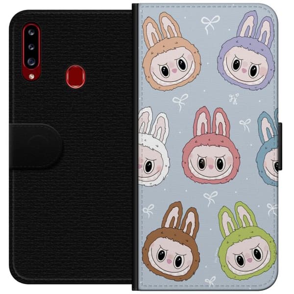 Samsung Galaxy A20s Lommeboketui Pastel Labubu