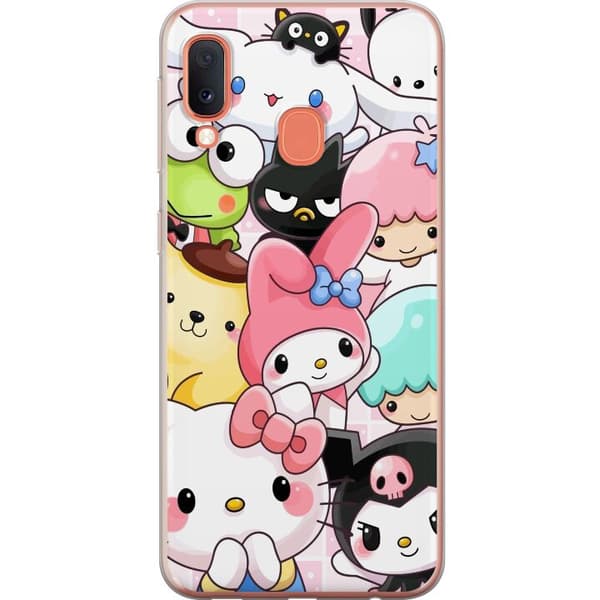 Samsung Galaxy A20e Genomskinligt Skal Kawaii Sanrio Crew