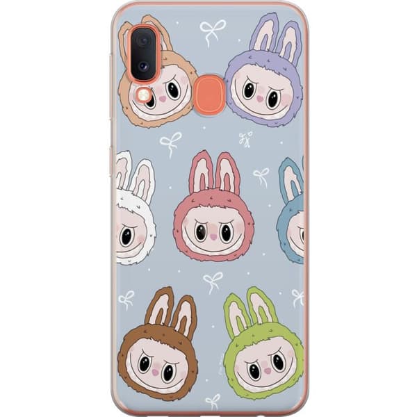 Samsung Galaxy A20e Genomskinligt Skal Pastel Labubu