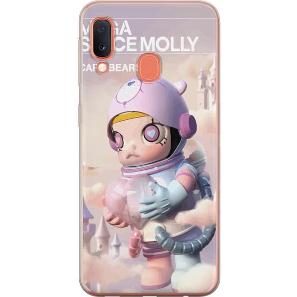 Samsung Galaxy A20e Genomskinligt Skal Mega Space Molly Care Bears Series - Share Bear Edition