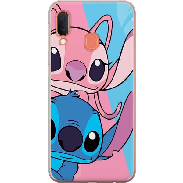 Samsung Galaxy A20e Genomskinligt Skal Stitch & Angel