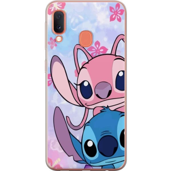 Samsung Galaxy A20e Genomskinligt Skal Stitch & Angel