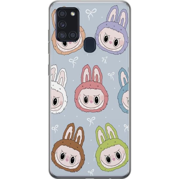 Samsung Galaxy A21s Gjennomsiktig deksel Pastel Labubu