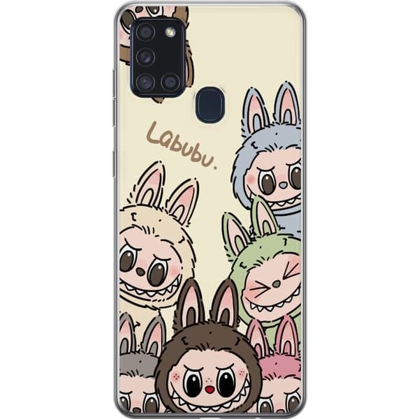 Samsung Galaxy A21s Läpinäkyvä kuori Labubu Pastel Collection