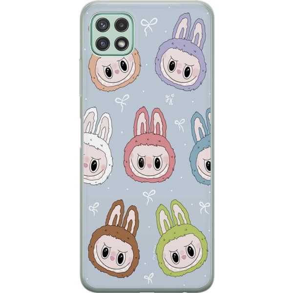Samsung Galaxy A22 5G Genomskinligt Skal Pastel Labubu