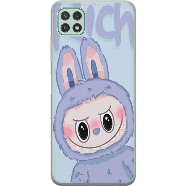 Samsung Galaxy A22 5G Läpinäkyvä kuori Sininen Jänis Labubu