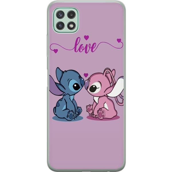 Samsung Galaxy A22 5G Gennemsigtig cover Lilo & Stitch – Angel Edition