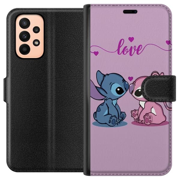 Samsung Galaxy A23 Tegnebogsetui Lilo & Stitch – Angel Edition