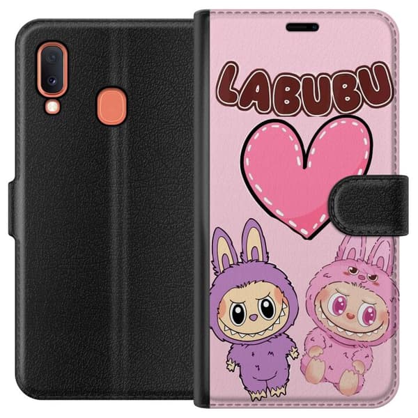 Samsung Galaxy A20e Plånboksfodral Labubu Pink Monster