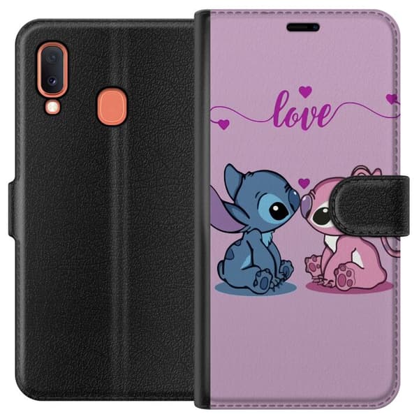 Samsung Galaxy A20e Plånboksfodral Lilo & Stitch – Angel Edition