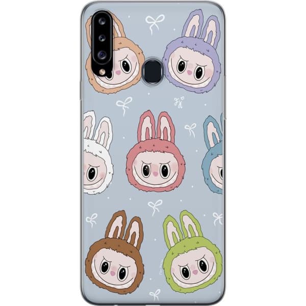 Samsung Galaxy A20s Gennemsigtig cover Pastel Labubu