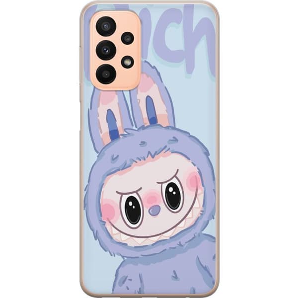 Samsung Galaxy A23 Gennemsigtig cover Blå Kanin Labubu
