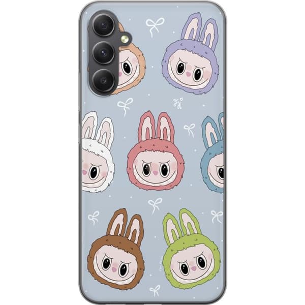 Samsung Galaxy A24 4G Gennemsigtig cover Pastel Labubu