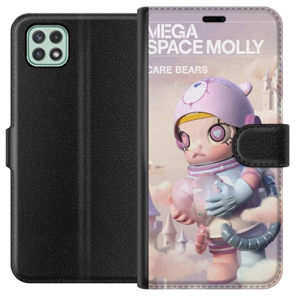 Samsung Galaxy A22 5G Tegnebogsetui Mega Space Molly Care Bears Series - Share Bear Edition