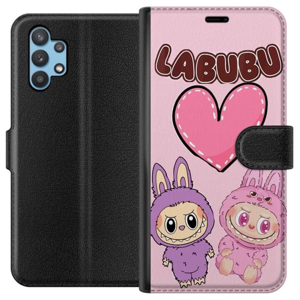 Samsung Galaxy A32 5G Tegnebogsetui Labubu Pink Monster