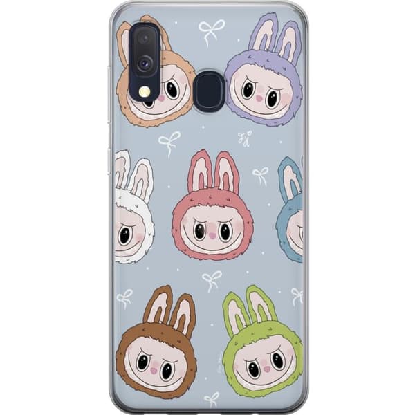 Samsung Galaxy A40 Läpinäkyvä kuori Pastel Labubu
