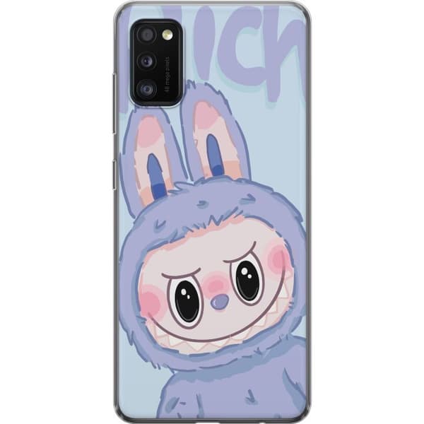 Samsung Galaxy A41 Läpinäkyvä kuori Sininen Jänis Labubu