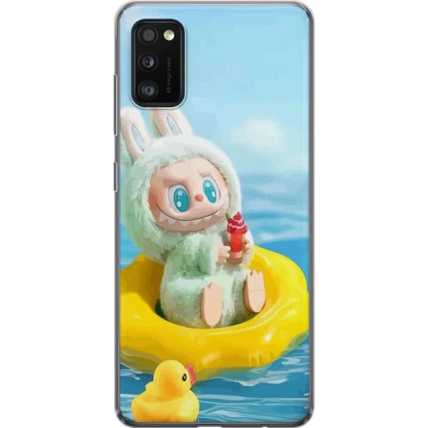 Samsung Galaxy A41 Läpinäkyvä kuori Labubu Macaron-sarja