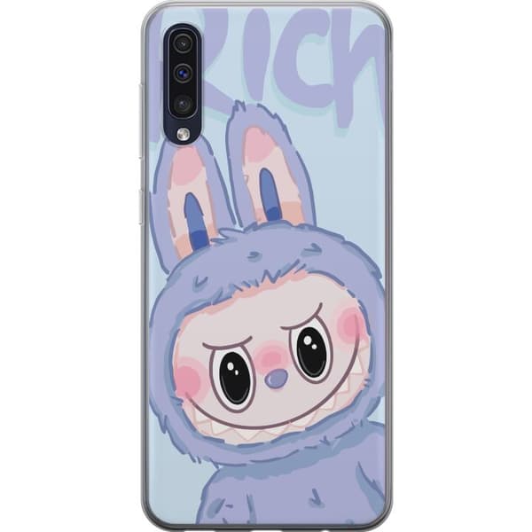 Samsung Galaxy A50 Läpinäkyvä kuori Sininen Jänis Labubu