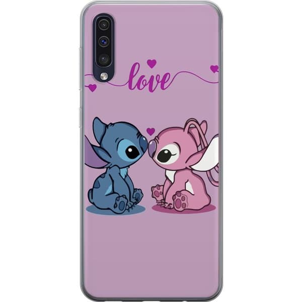 Samsung Galaxy A50 Gennemsigtig cover Lilo & Stitch – Angel Edition