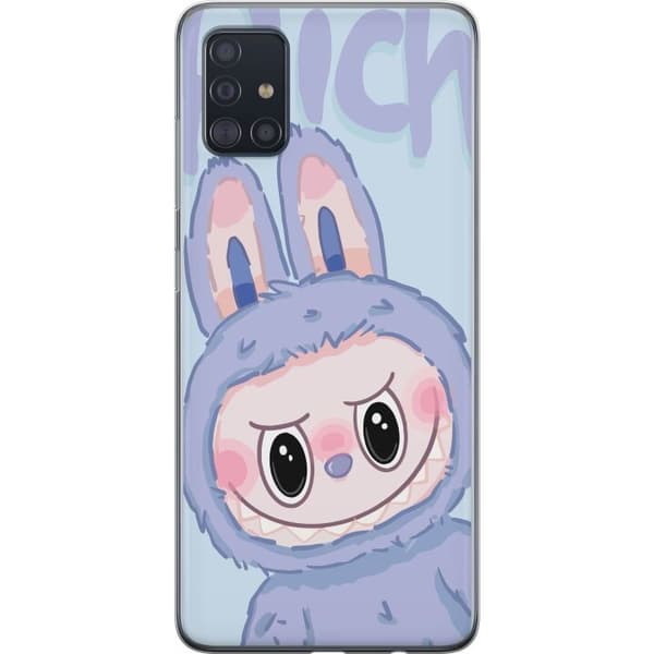 Samsung Galaxy A51 Genomskinligt Skal Blue Bunny Labubu