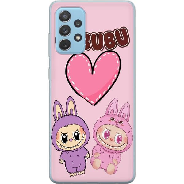 Samsung Galaxy A52 5G Gennemsigtig cover Labubu Pink Monster