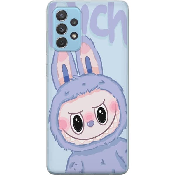 Samsung Galaxy A52 5G Läpinäkyvä kuori Sininen Jänis Labubu