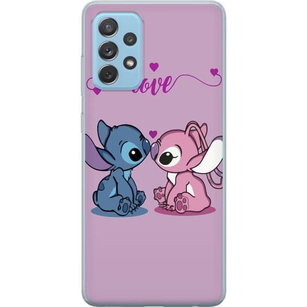 Samsung Galaxy A52 5G Läpinäkyvä kuori Lilo & Stitch – Angel Edition