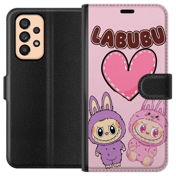 Samsung Galaxy A53 5G Tegnebogsetui Labubu Pink Monster