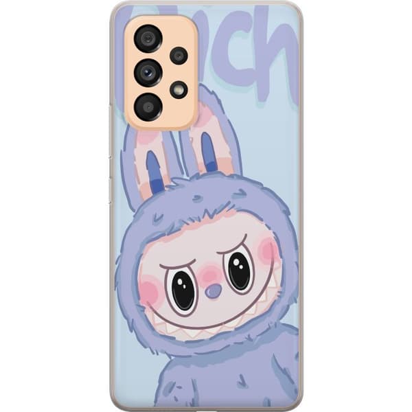 Samsung Galaxy A53 5G Gennemsigtig cover Blå Kanin Labubu