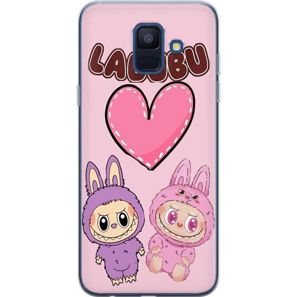 Samsung Galaxy A6 (2018) Läpinäkyvä kuori Labubu Pink Monster