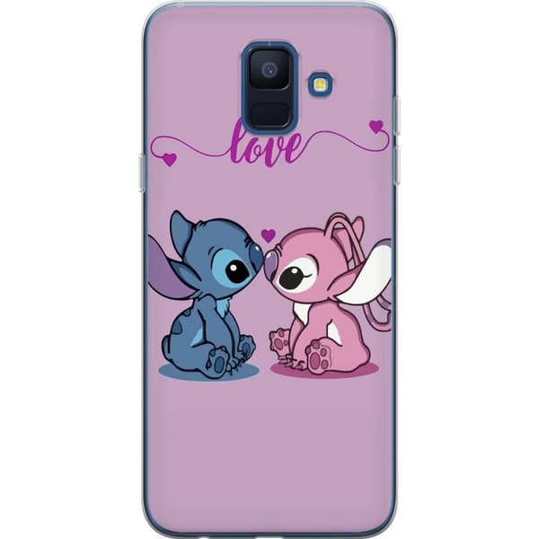 Samsung Galaxy A6 (2018) Gennemsigtig cover Lilo & Stitch – Angel Edition