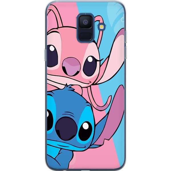 Samsung Galaxy A6 (2018) Läpinäkyvä kuori Stitch & Angel