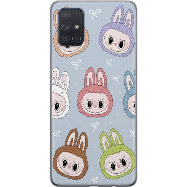 Samsung Galaxy A71 Gjennomsiktig deksel Pastel Labubu