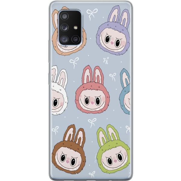 Samsung Galaxy A71 5G Genomskinligt Skal Pastel Labubu
