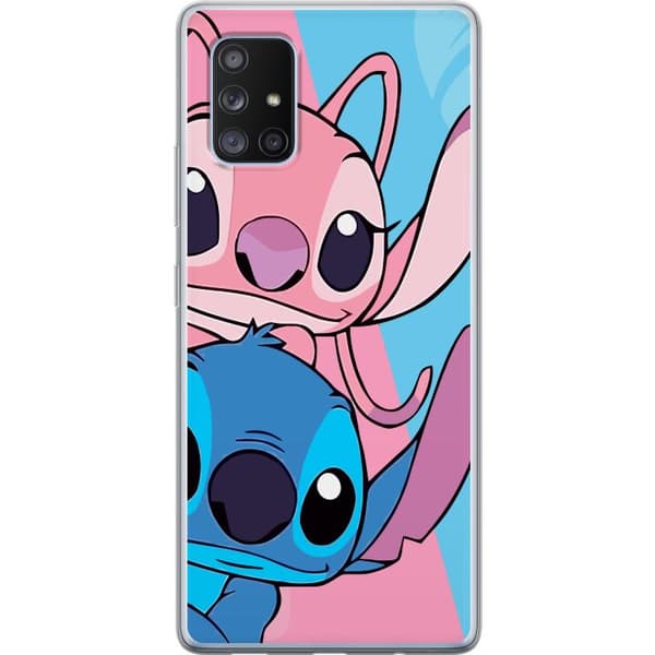 Samsung Galaxy A71 5G Genomskinligt Skal Stitch & Angel