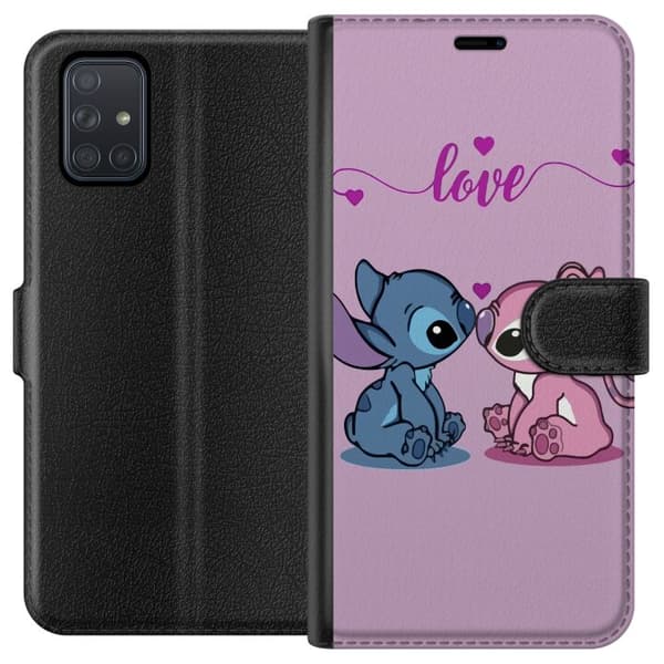 Samsung Galaxy A71 Lompakkokotelo Lilo & Stitch – Angel Edition