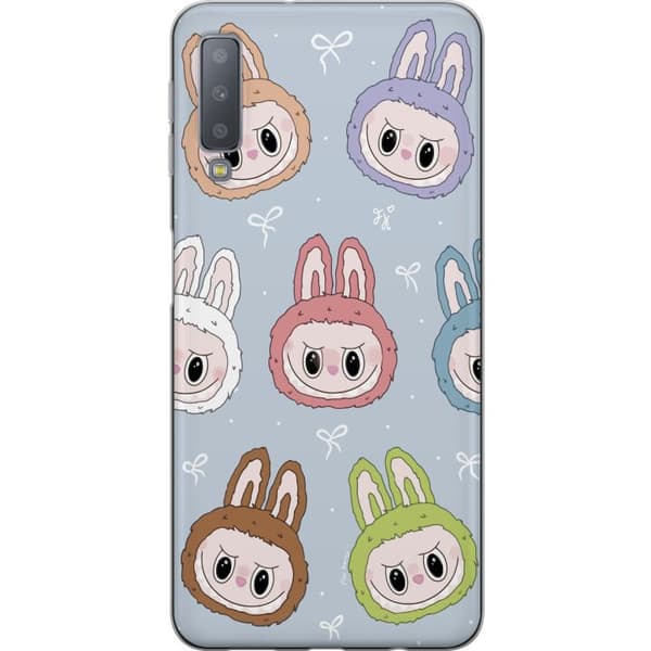 Samsung Galaxy A7 (2018) Läpinäkyvä kuori Pastel Labubu