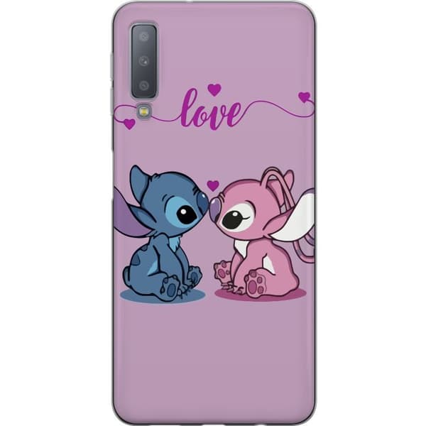 Samsung Galaxy A7 (2018) Läpinäkyvä kuori Lilo & Stitch – Angel Edition