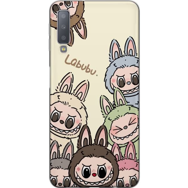 Samsung Galaxy A7 (2018) Läpinäkyvä kuori Labubu Pastel Collection