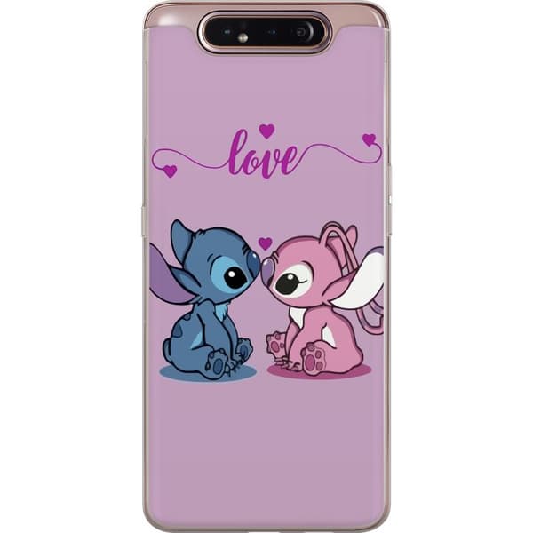 Samsung Galaxy A80 Genomskinligt Skal Lilo & Stitch – Angel Edition