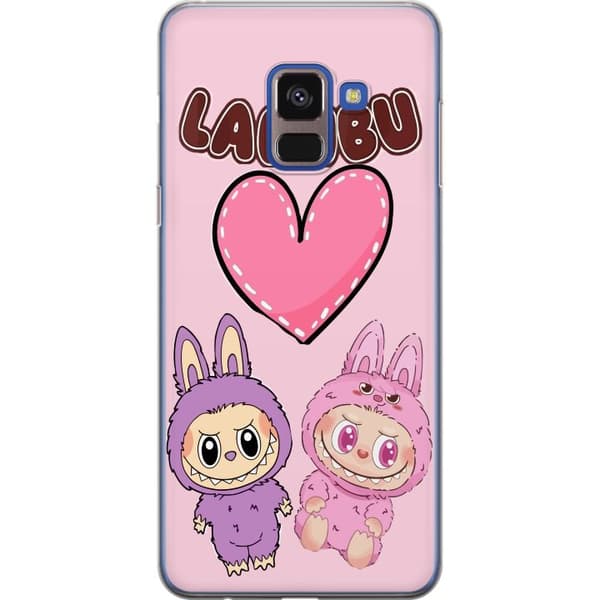 Samsung Galaxy A8 (2018) Läpinäkyvä kuori Labubu Pink Monster