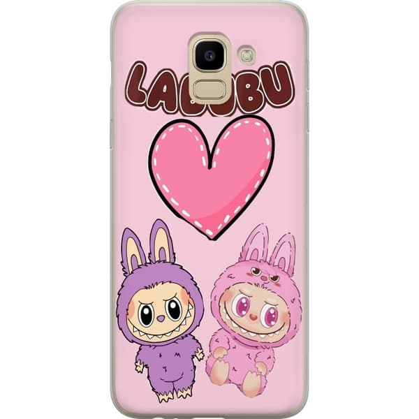 Samsung Galaxy J6 Gennemsigtig cover Labubu Pink Monster
