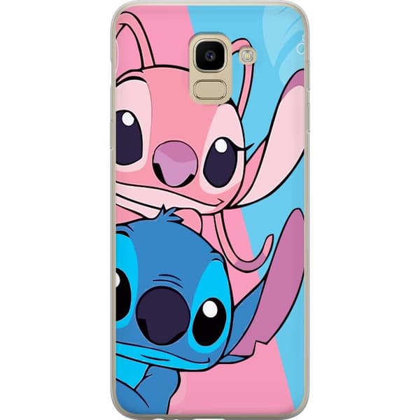Samsung Galaxy J6 Läpinäkyvä kuori Stitch & Angel