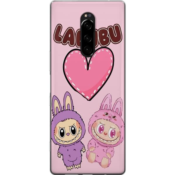 Sony Xperia 1 Läpinäkyvä kuori Labubu Pink Monster